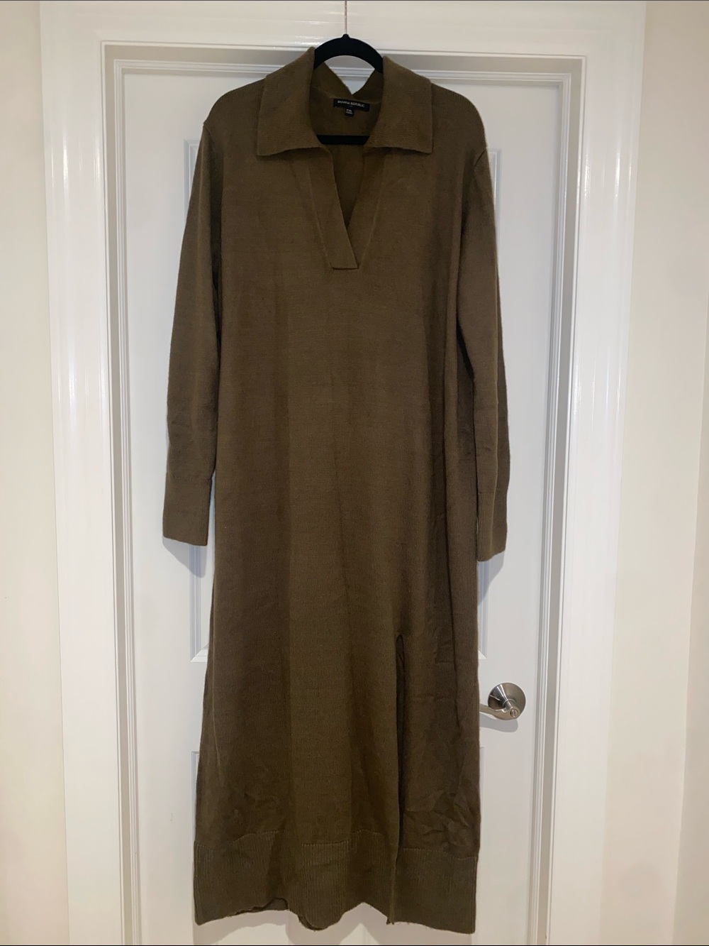 Banana Republic Maxi Sweater Dress Olive Khaki Size XXL